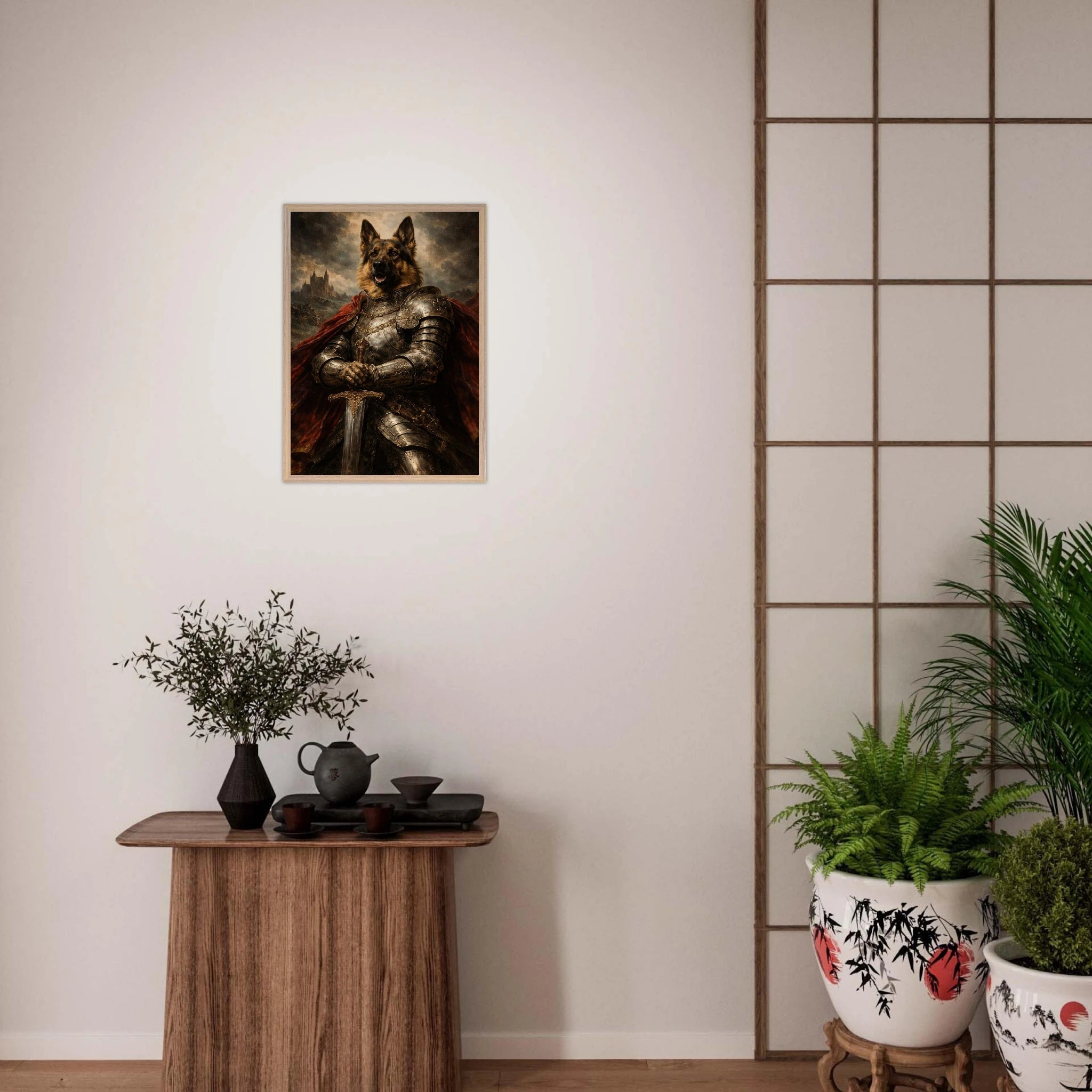 The Warrior — Gerahmtes Heldenporträt mit Plexiglas - Schutz - FurTales