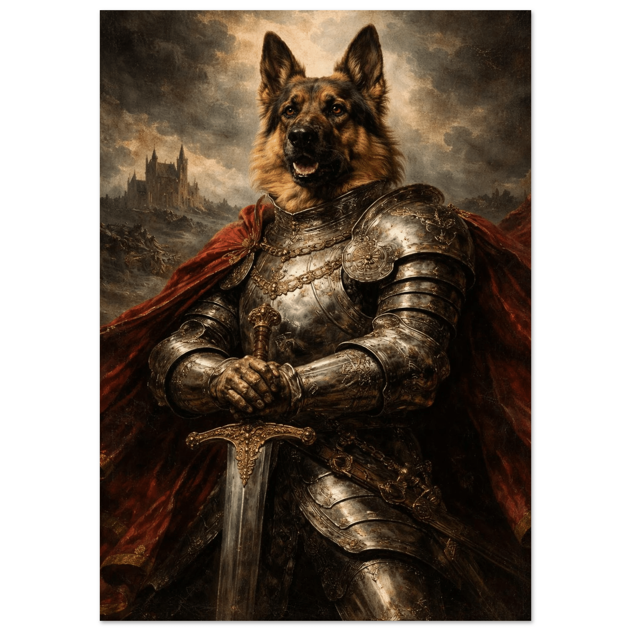 The Warrior — Museumsqualität - Poster in Rüstung und Mut - FurTales